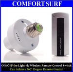 E27 Wireless Light Lamp Bulb Holder Cap Socket Switch with Remote Control